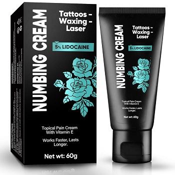 Tattoo Numbing Cream, 6 Hours Numbing Cream for Tattoos Extra Strength, Painless Tattoo Numbing Cream for Tattoos, Waxing, Microneedling, Natural Ingredients Soothing Tattoo Care