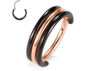 PEAKLINK 316L Surgical Steel Septum Clicker Ring Nose Ring Hoop Sleeper Hoop Earring Helix Rook Conch Cartilage Daith Tragus Earrings Lobe Nose Piercing Jewelry for Women Girls