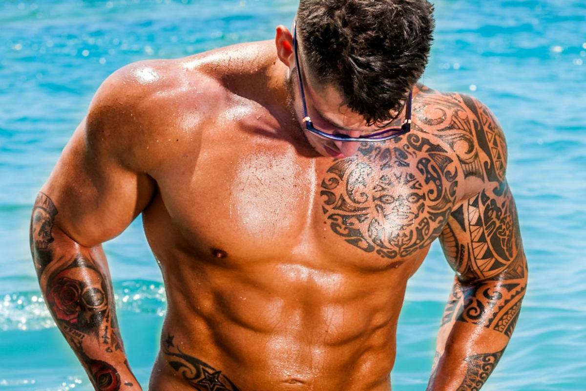 Half Chest Tattoo for Men