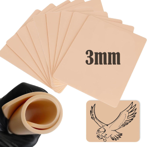 10Pcs Tattoo Skin 3MM - Urknall Fake Skin Blank Tattoo Practice Skin 
