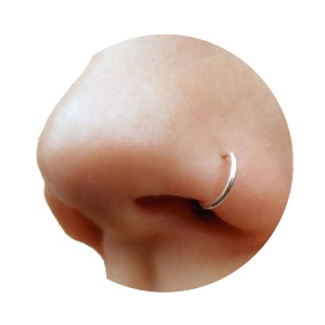 Tiny Faux Piercing Hoop